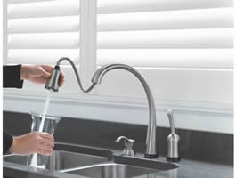 Delta Pilar Single Handle Pull Down Kitchen Faucet With Touch2O