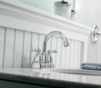 Moen Banbury Two Handle Low Arc Bathroom Faucet